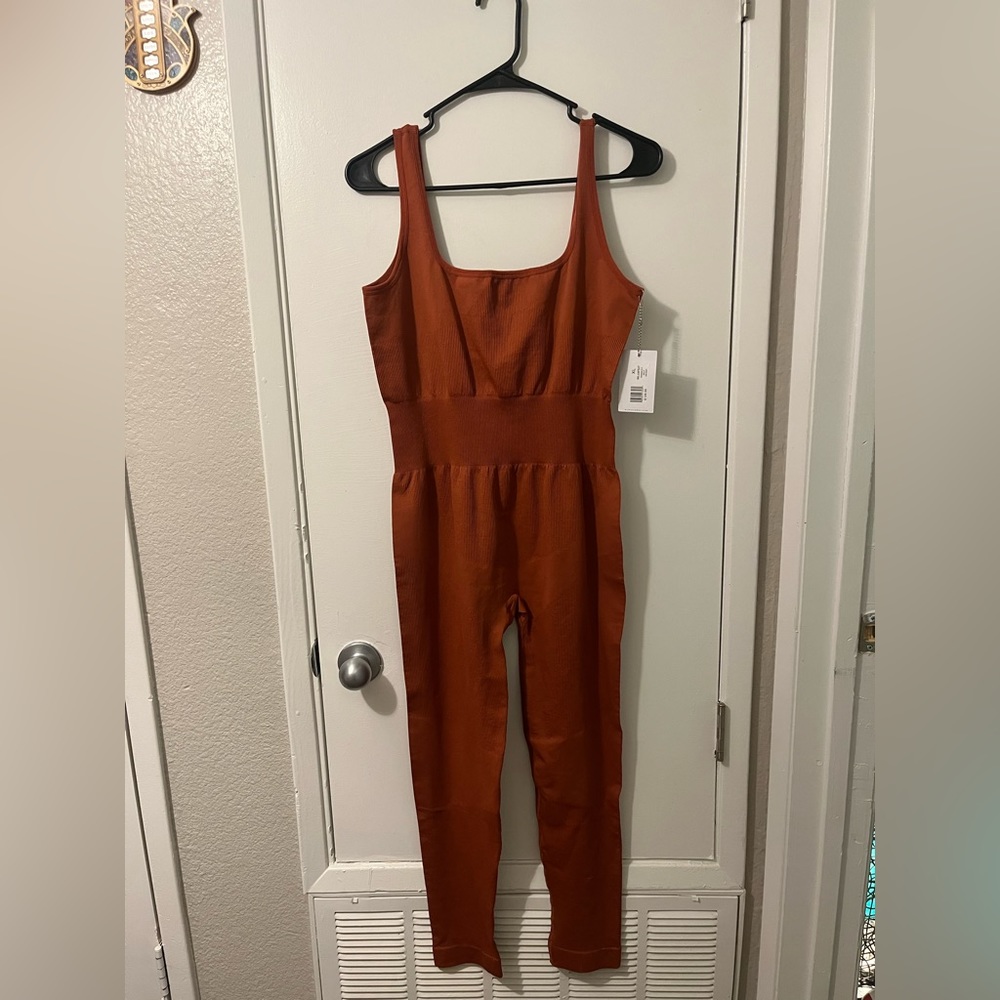 WeWoreWhat Burnt Orange Jumpsuit